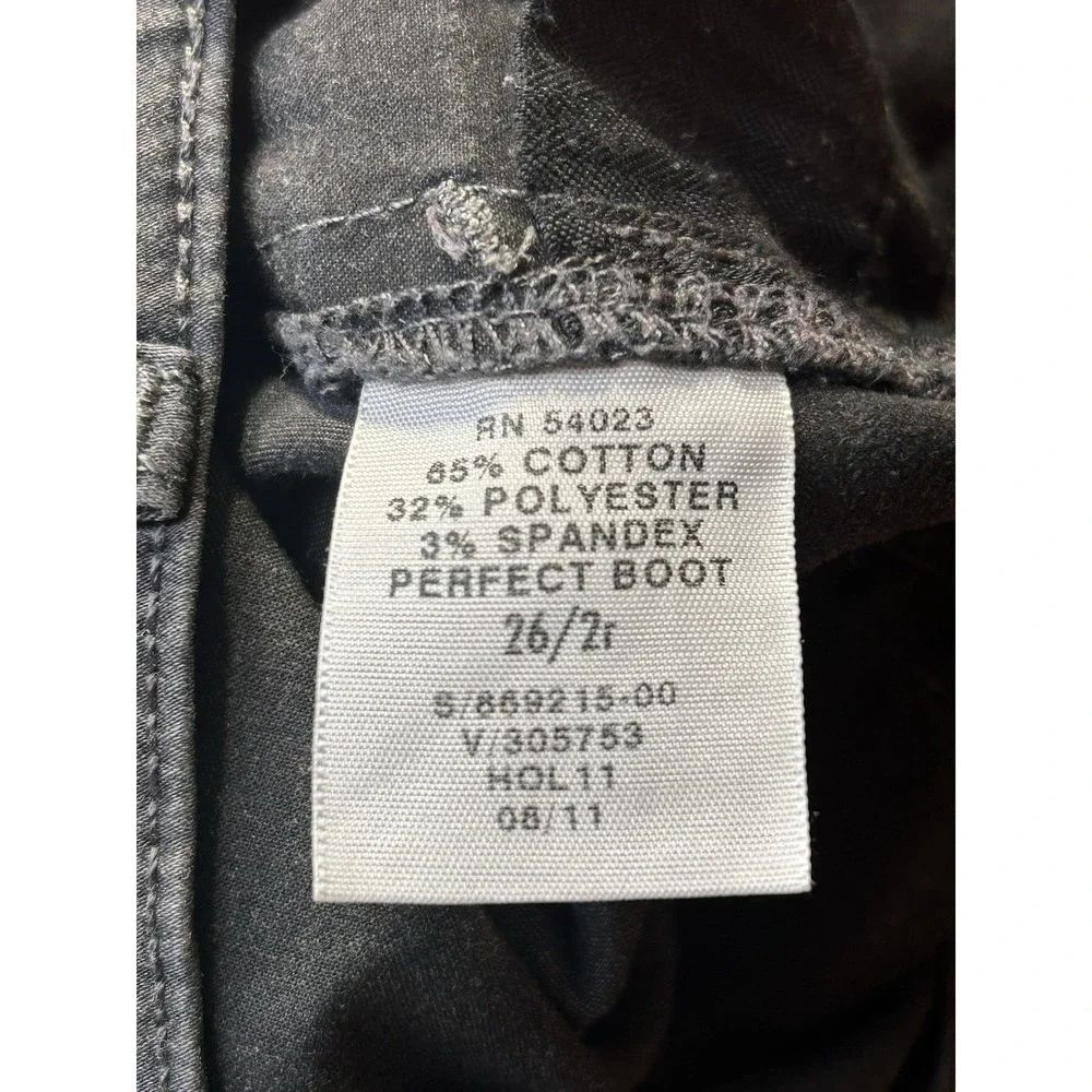 Gap 1969 Perfect Boot 26/2r Gray Jeans Pants‎ With Wear On Hem Western